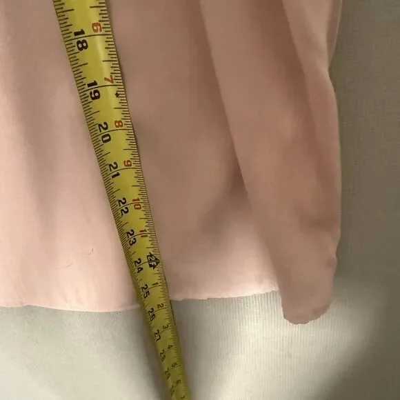 Quince Stretch Silk Top Medium Washable Pink Rose  Womens Short Sleeve Crew Neck - Picture 5 of 8